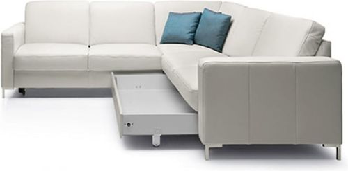 Narożnik Rozkładany Skóra Rogówka do Salonu Basic na Arena.pl