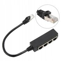 KABEL ROZGAŁĘŹNY ETHERNET RJ45 8-PIN 1 DO 4XRJ45 EKRANOWANIE ZAKŁÓCEŃ SYGNA