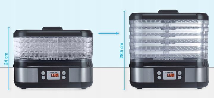 Duża Suszarka spożywcza do Grzybów Owoców Warzyw Dehydrator Timer Krexus zdjęcie 8