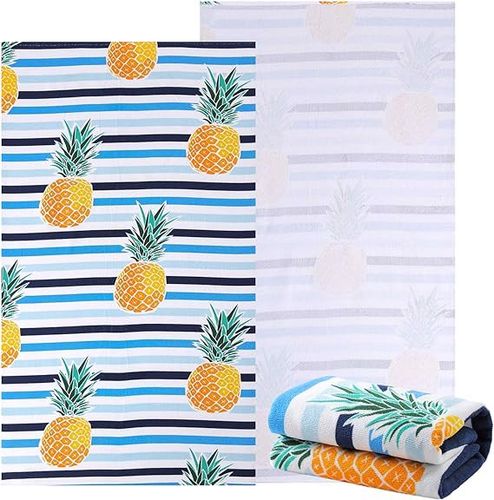 Ręcznik plażowy z mikrofibry 180x90 cm ananasy na Arena.pl