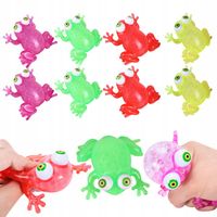 12x GNIOTEK ŻELOWY ŻABA KOLOROWA ANTYSTRESOWA SENSORYCZNA SQUISH PRANK ŻART