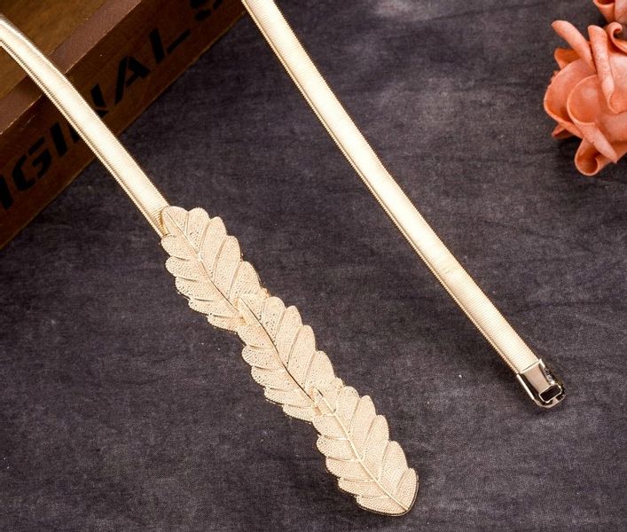 Pancerka Damski Pasek Listki Sprężyna Snake Metal zdjęcie 7