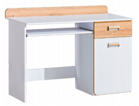 Nowoczesne Biurko Biały + Dąb Nash 120cm LONER DL 3 kolory