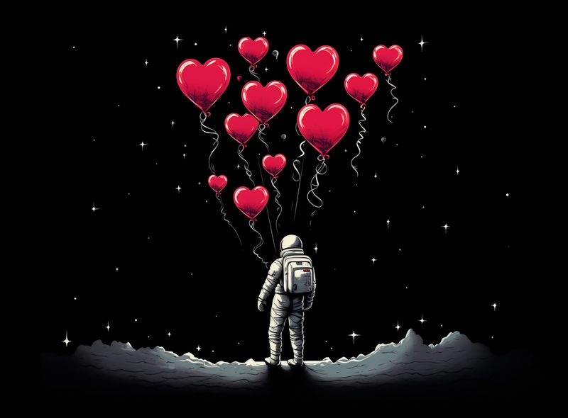 Plakat 55x40cm Astronauta Własnych Celi zdjęcie 2
