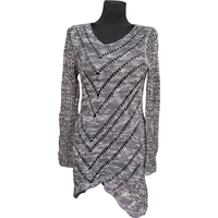 Elegancka Sukienka Przed Kolano Szara Bawełniana Wygodna Stylowa S