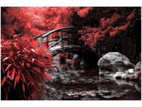 OBRAZ SECRET GARDEN MOST OGRÓD JAPONIA KOLORY