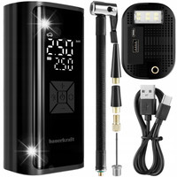 Pompka rowerowa elektryczna kompresor do opon powerbank 6000mAh latarka LED