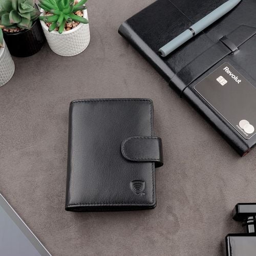 Pojemny PORTFEL MĘSKI Skórzany Pionowy OCHRONA RFID BLOCK Karty | na Arena.pl