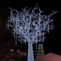 METEORY 10 SPOLI 50 CM 360 LED LAMPKI PADAJĄCY ŚNIEG SOPLE GIRLANDA 8 m