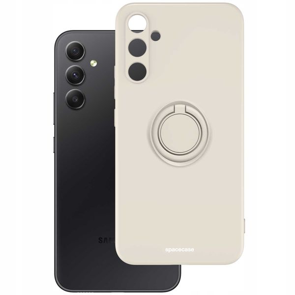 Spacecase Silicone Ring Galaxy A34 5G Bone zdjęcie 2