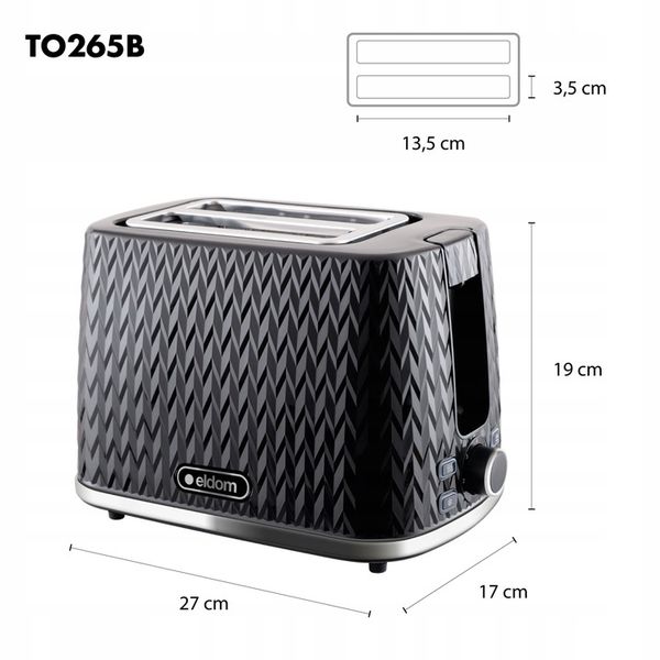 TOSTER TO265 CZARNY NELE ELDOM STAR COLLECTION zdjęcie 10