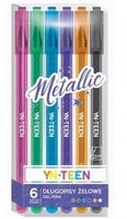 DŁUGOPIS ŻELOWE 6SZT METALLIC  8197