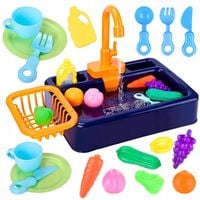 ZLEWOZMYWAK ZLEW DLA DZIECI DO MYCIA NACZYŃ ZABAWKA FUNKCJA PUSZCZANIA WODY