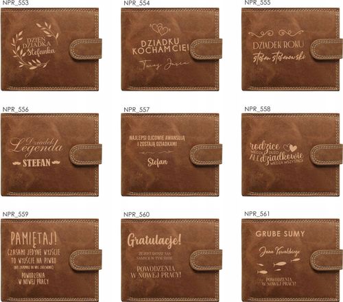 Elegancki portfel policjant WŁASNY TEKST + grawer na Arena.pl