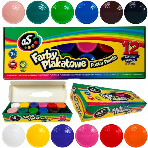 Farby Plakatowe, 12 Kolorów na Arena.pl