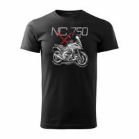 Koszulka z motocyklem na motor Honda NC 750 X NC750X męska czarna REGULAR S