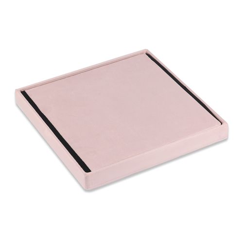 Pufa składana L z guzikami - 38x38x38cm aksamit róż x 8 na Arena.pl