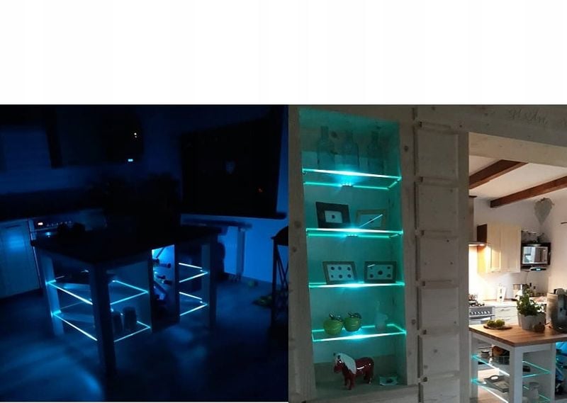 KLIPS LED OŚWIETLENIE SZKLANYCH PÓŁEK ZESTAW ZK-4 zdjęcie 7