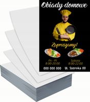 Ulotki A6 reklamowe firmowe 100szt OBIADY DOMOWE różne wzory PROJEKT GRATIS