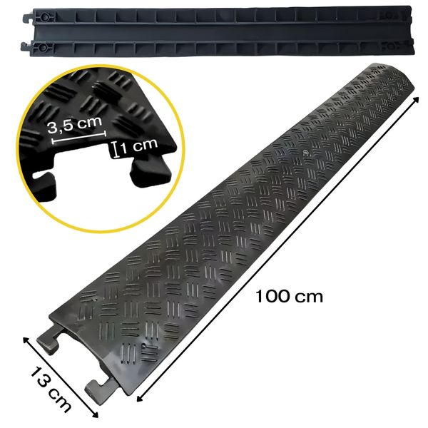 Najazdy kablowe 100cm 3szt czarne zdjęcie 8