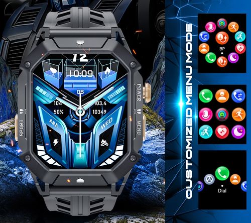 smartwatch męski rubicon rncf24-1 black na Arena.pl