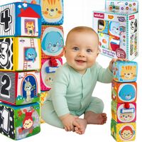 Miękkie Kostki sensoryczne Smily Play Wieża edukacyjna Zwierzaki i Cyferki