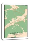 Andora mapa kolorowa - obraz na płótnie 40x50 cm