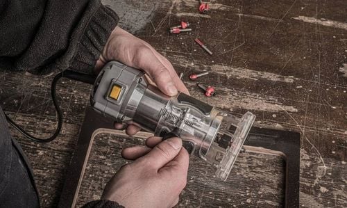 Frezarka górnowrzecionowa 800W do drewna pionowa ręczna do krawędzi na Arena.pl