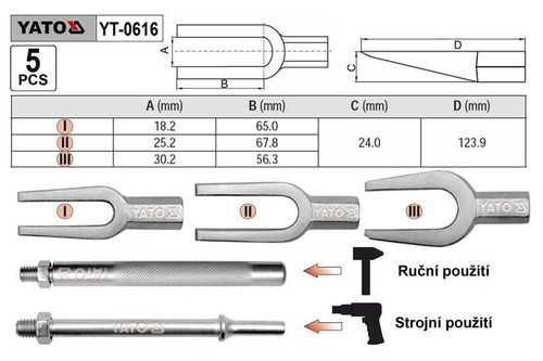 ŚCIĄGACZE DO DRĄŻKÓW KIEROWNICZYCH 5 EL YATO na Arena.pl