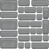 ORGANIZERY DO SZUFLADY NA PRZYBORY KOSMETYKI PRZEZROCZYSTE ZESTAW 25 SZTUK