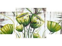 80X40CM ZEGAR ZIELONE MAKI OBRAZ