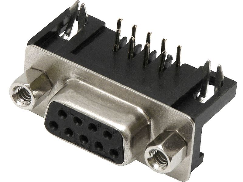 D-SUB DB 9(F) GNIAZDO KĄTOWE zdjęcie 1