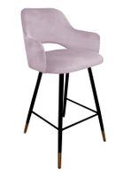 Hoker krzesło barowe Milano podstawa czarna/złota MG55