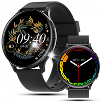 SMARTWATCH ZEGAREK DAMSKI MENU PL ROZMOWY POWIADOMIENIA SMART WATCH CZARNY