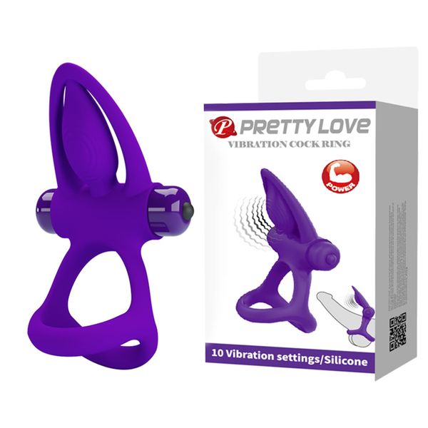 PRETTY LOVE - VIBRATION COCK RING, 10 vibration functions zdjęcie 1