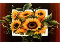 60X40CM BUJNE SŁONECZNIKI OBRAZ
