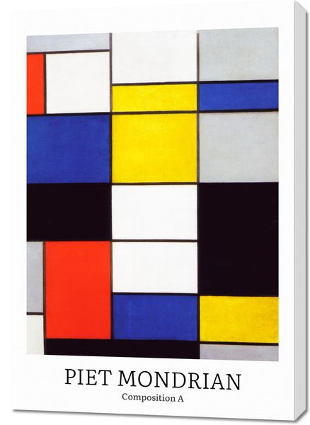 Obraz 70x100cm Design Composition 2, Mondrian Vintage do Salonu zdjęcie 1