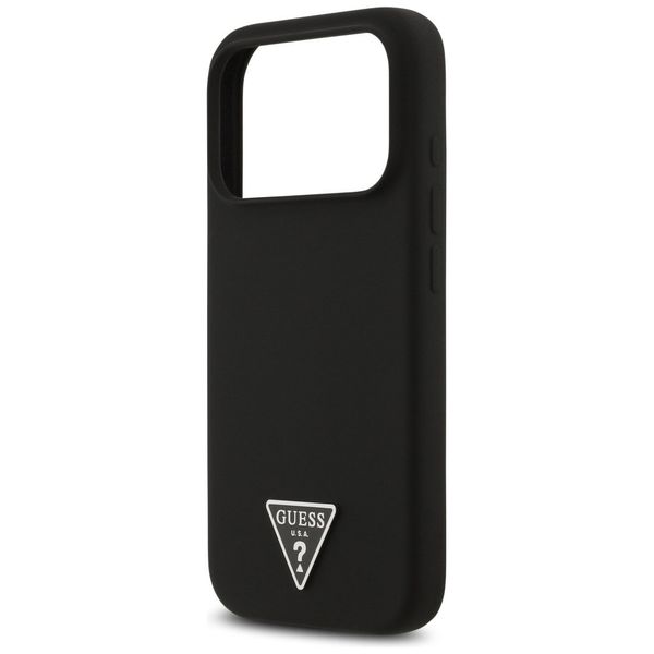 Etui Guess Silicone Triangle Logo MagSafe do iPhone 17 Pro czarny zdjęcie 6