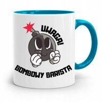 Dla Baristy Baristki Kawiarki Kubek Błękitny Z Nadrukiem Ze Zdjęciem