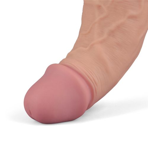 10" real softee rechargeable tpe vibrating dildo(flesh) na Arena.pl