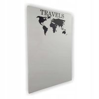 Tablica 90x60 cm NA MAGNESY Z PODRÓŻY KREDOWA magnetyczna TRAVELS MAPA
