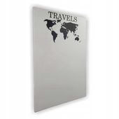 Tablica 90x60 cm NA MAGNESY Z PODRÓŻY KREDOWA magnetyczna TRAVELS MAPA