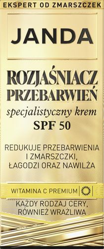 JANDA ROZJAŚNIACZ PRZEBARWIEŃ KREM DO TWARZY SPF 50 30 ML na Arena.pl