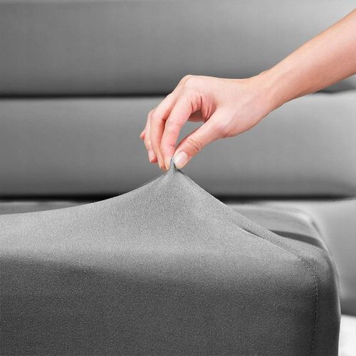 Bawełniane Prześcieradło z Gumką 160x200 Miękkie Kolor Jasnoszary na Arena.pl