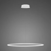 Lampa wisząca Ledowe Okręgi No.1 80 cm 3K ściemnialna biała