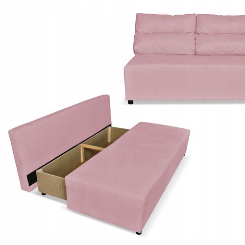 Zestaw KIMO funkcja spania sofa fotele Family Meble różowy Hunter welur na Arena.pl