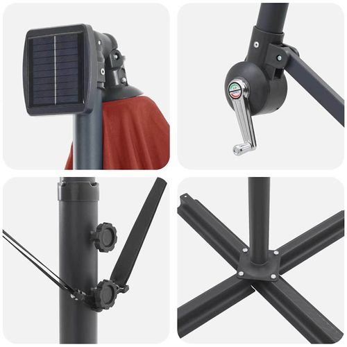 Parasol banana na wysięgniku terakota 294 x 200 x 254 cm na Arena.pl