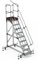 Drabina magazynowa podest jezdny HIGHER 87PRO 8708 8 stopni + podest