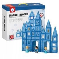 KLOCKI MAGNETYCZNE DUŻE 52 el Zestaw Konstrukcyjny 3D dla Dzieci
