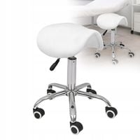 TABORET KOSMETYCZNY FRYZJERSKI RODEO SIODŁO HOKER STOŁEK NA KÓŁKACH